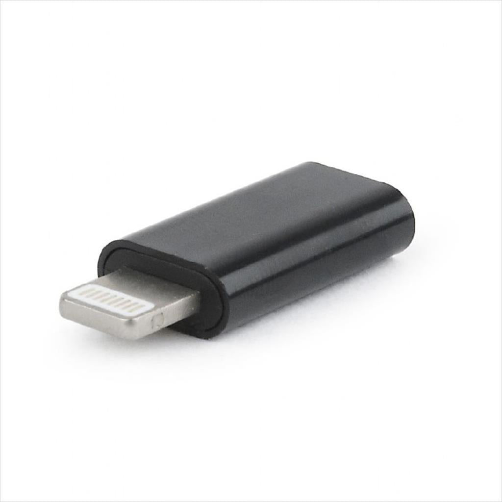CONVERTOR TYPE-C (F) TO LIGHTNING (M) CABLEXPERT, Black, A-USB-CF8PM-01