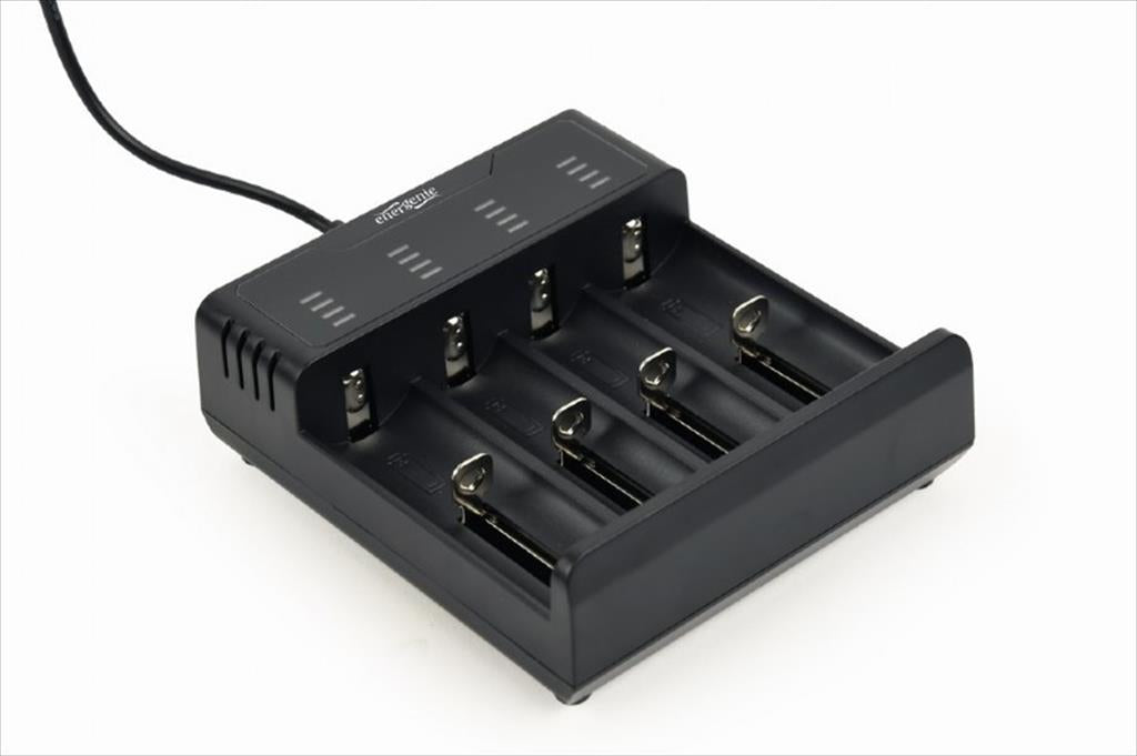 Battery CHARGER FAST ENERGENIE, 4x AA/AAA, BLACK,  Micro-USB + TYPE-C, BC-USB-02