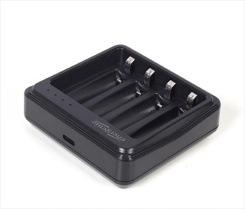 Battery CHARGER ENERGENIE, 4x AA/AAA, BLACK, TYPE-C, BC-USB-03