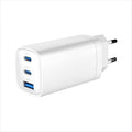 PHONE CHARGER FAST GEMBIRD 3-PORT (USB-A/2xUSB-C) GaN 67W, TA-UC-PDQC65-01-W