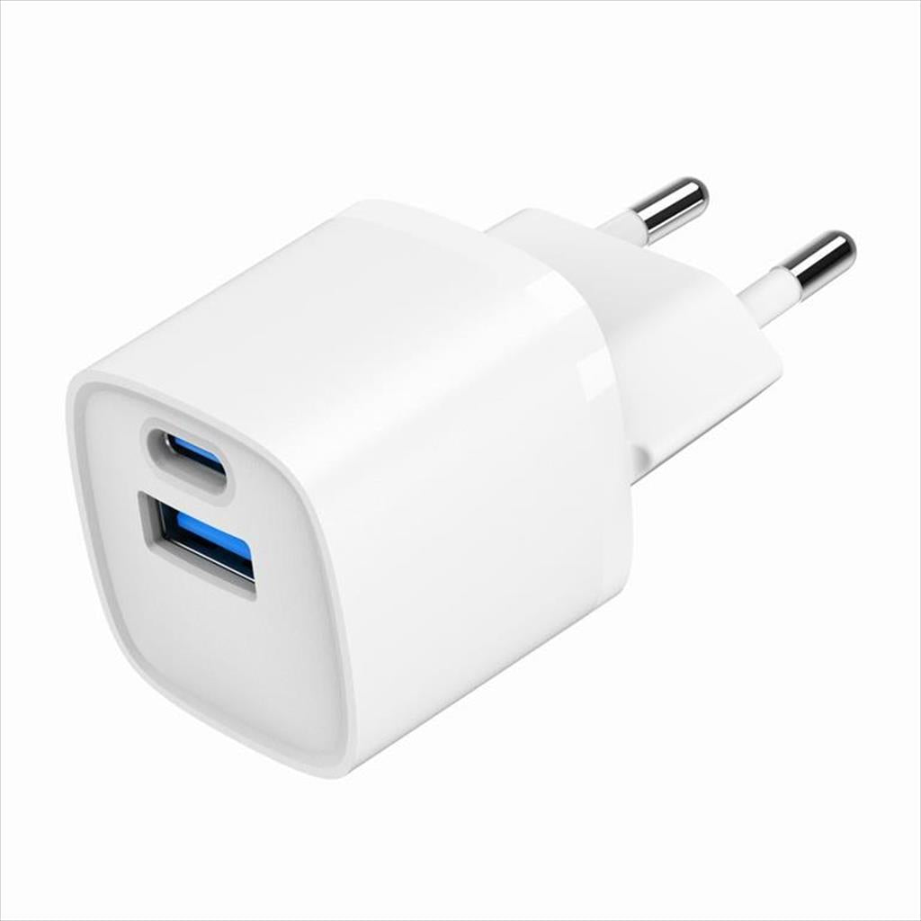 PHONE CHARGER FAST GEMBIRD 2-PORT (USB-A/USB-C) 20W, TA-UC-PDQC20-W-01