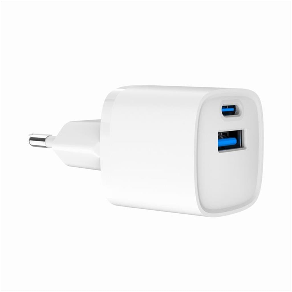 PHONE CHARGER FAST GEMBIRD 2-PORT (USB-A/USB-C) 20W, TA-UC-PDQC20-W-01