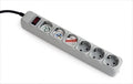 CABLES POWER EXTENSION GEMBIRD 1.8m 6xSHUKO surge protection, gray, SPG6-B-6C
