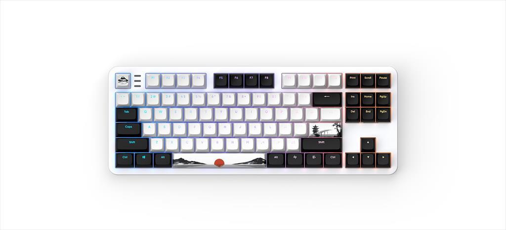 KEYBOARD MECHANICAL DARK PROJECT 87 FUJI V2 (Metal Skeleton) TKL RGB linear G3ms Sapphire switch ANSI layout