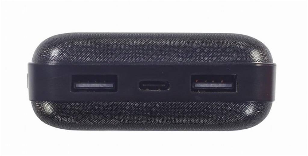 POWER BANK GEMBIRD 20000mAh, Input (Type-C) /output( 2x USB-A, 1 x Type-C), Black, PB20-02