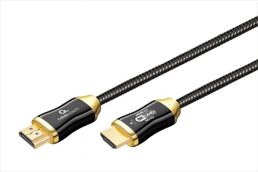 CABLES MONITOR HDMI Active Optical (AOC) 8K (60Hz) with Ethernet CABLEXPERT PREMIUM SERIES M-M 30m, CCBP-HDMI8K-AOC-30M