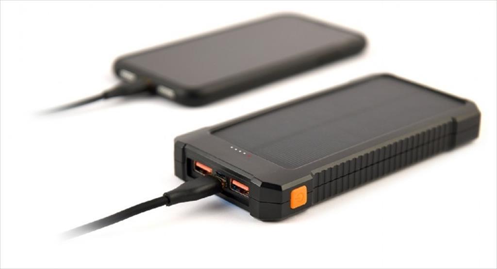 POWER BANK GEMBIRD 10000mAh, SOLAR, Input (Type-C) /output( 2x USB-A, 1 x Type-C), Black, PB10-SOLAR-1