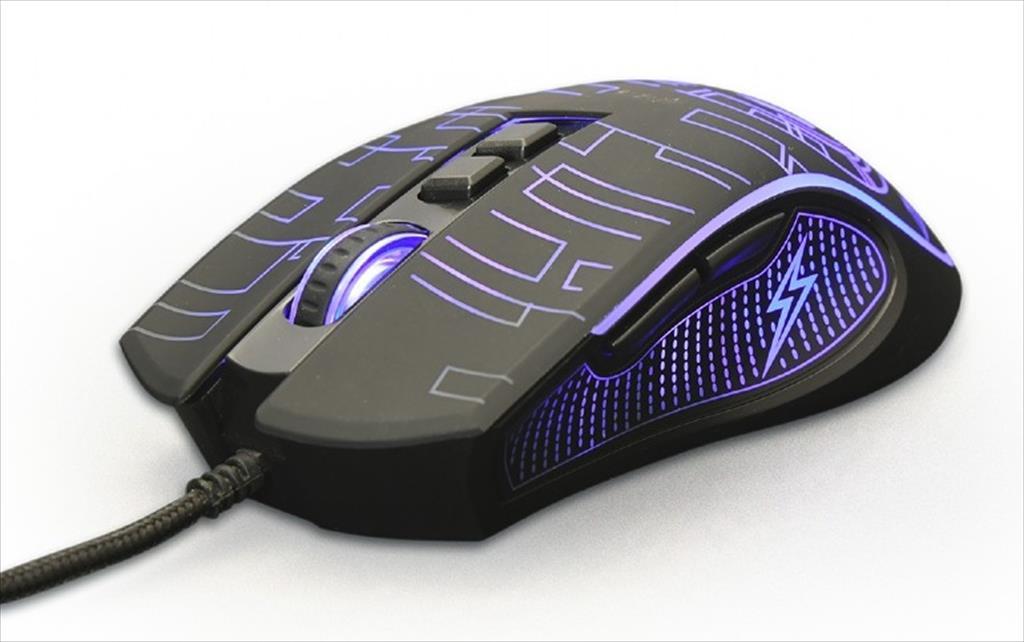 MOUSE WIRED GEMBIRD, Gaming Mouse, USB, RGB ambient light, 3600DPI, Black, MUSG-RGB-01