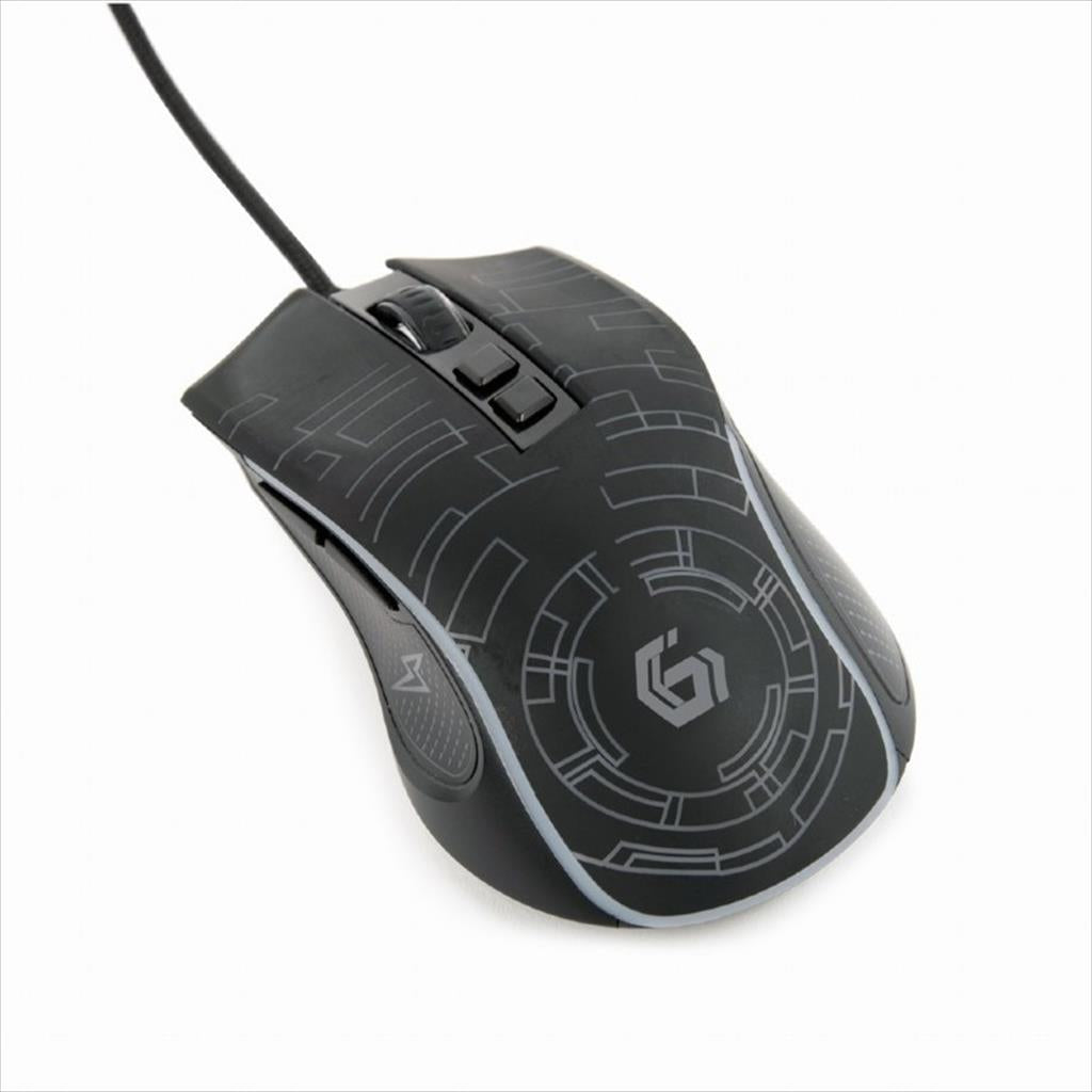 MOUSE WIRED GEMBIRD, Gaming Mouse, USB, RGB ambient light, 3600DPI, Black, MUSG-RGB-01
