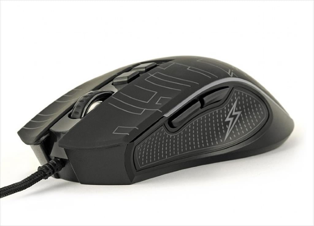 MOUSE WIRED GEMBIRD, Gaming Mouse, USB, RGB ambient light, 3600DPI, Black, MUSG-RGB-01