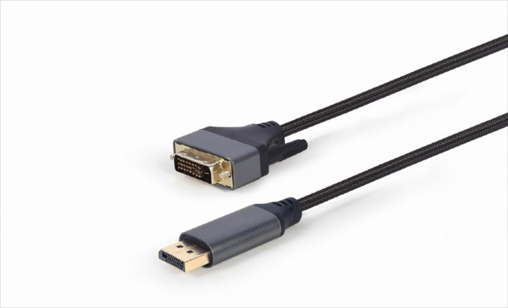 CABLES MONITOR DP (M) to DVI-D (M) 1.8m Premium seris CABLEXPERT, CC-DPM-DVIM-4K-6