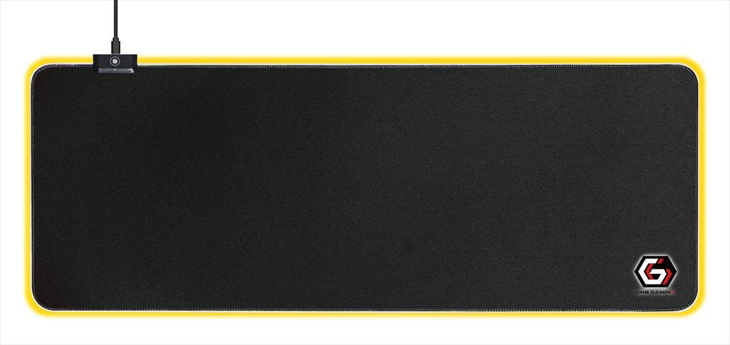 MOUSEPAD GEMBIRD with LED light effect, Black L 300x800x4mm, MP-GAMELED-L