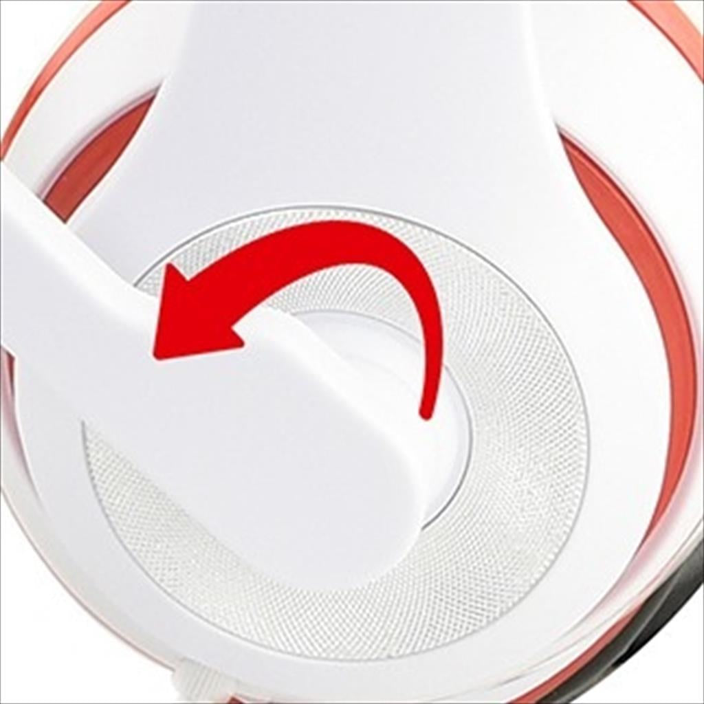 HEADPHONES GEMBIRD w/microphone 1x3.5mm White/Black, MHS-03-WTRDBK