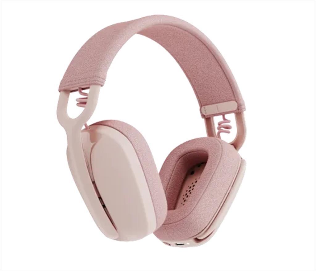 HEADPHONES WIRELESS LOGITECH Zone VIBE 100 Rose, lightweight Bluetooth w/microphone 981-001224