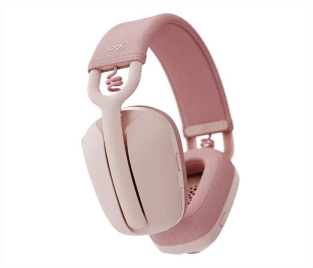 HEADPHONES WIRELESS LOGITECH Zone VIBE 100 Rose, lightweight Bluetooth w/microphone 981-001224