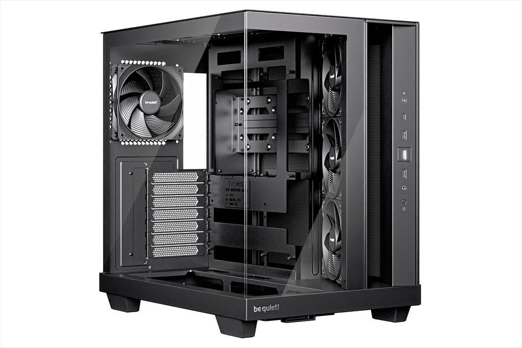 CASE BE QUIET! ATX Mid-Tower Light Base 500, w/2x Tempered glass, 3x Pure Wings 3 Reverse 120mm, 1x Pure Wings 3 120mm, Black, BGW83