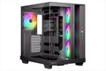 CASE BE QUIET! ATX Mid-Tower Light Base 500 LX, w/2x Tempered glass, 3x Light Wings LX Reverse 120mm ARGB, 1x Light Wings LX 120mm ARGB, Black, BGW85