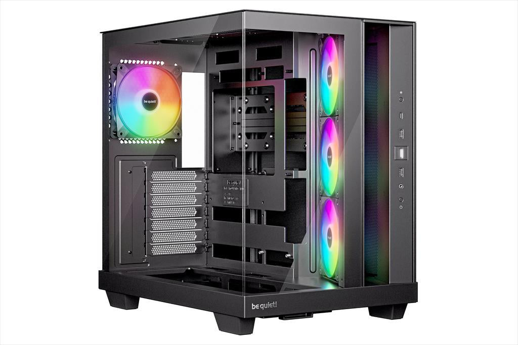 CASE BE QUIET! ATX Mid-Tower Light Base 500 LX, w/2x Tempered glass, 3x Light Wings LX Reverse 120mm ARGB, 1x Light Wings LX 120mm ARGB, Black, BGW85