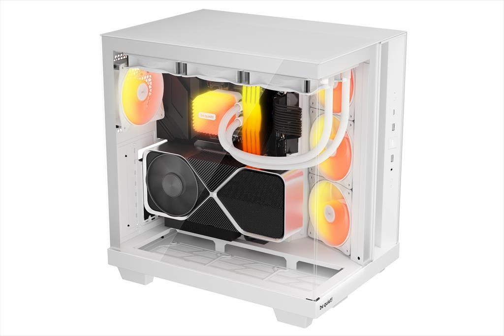 CASE BE QUIET! ATX Mid-Tower Light Base 500 LX, w/2x Tempered glass, 3x Light Wings LX Reverse 120mm ARGB, 1x Light Wings LX 120mm ARGB, White , BGW86