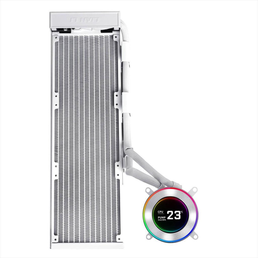 COOLERS CPU AIO LIAN LI HydroShift II LCD 360N ARGB, 3x120mm ARGB fans, LCD-C Display 2.1" IPS, White, GHS2LCD36W