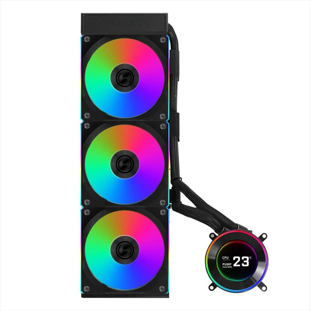COOLERS CPU AIO LIAN LI HydroShift II LCD 360CL ARGB, 3x120mm ARGB fans, LCD-C Display 2.1" IPS, Black, GHS2LCD36RB