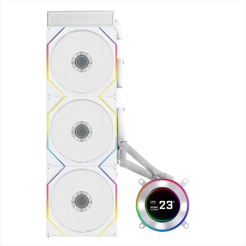 COOLERS CPU AIO LIAN LI HydroShift II LCD-C 360TL ARGB, 3x120mm ARGB fans, LCD Display 2.1" IPS, White, GHS2LCD36TW