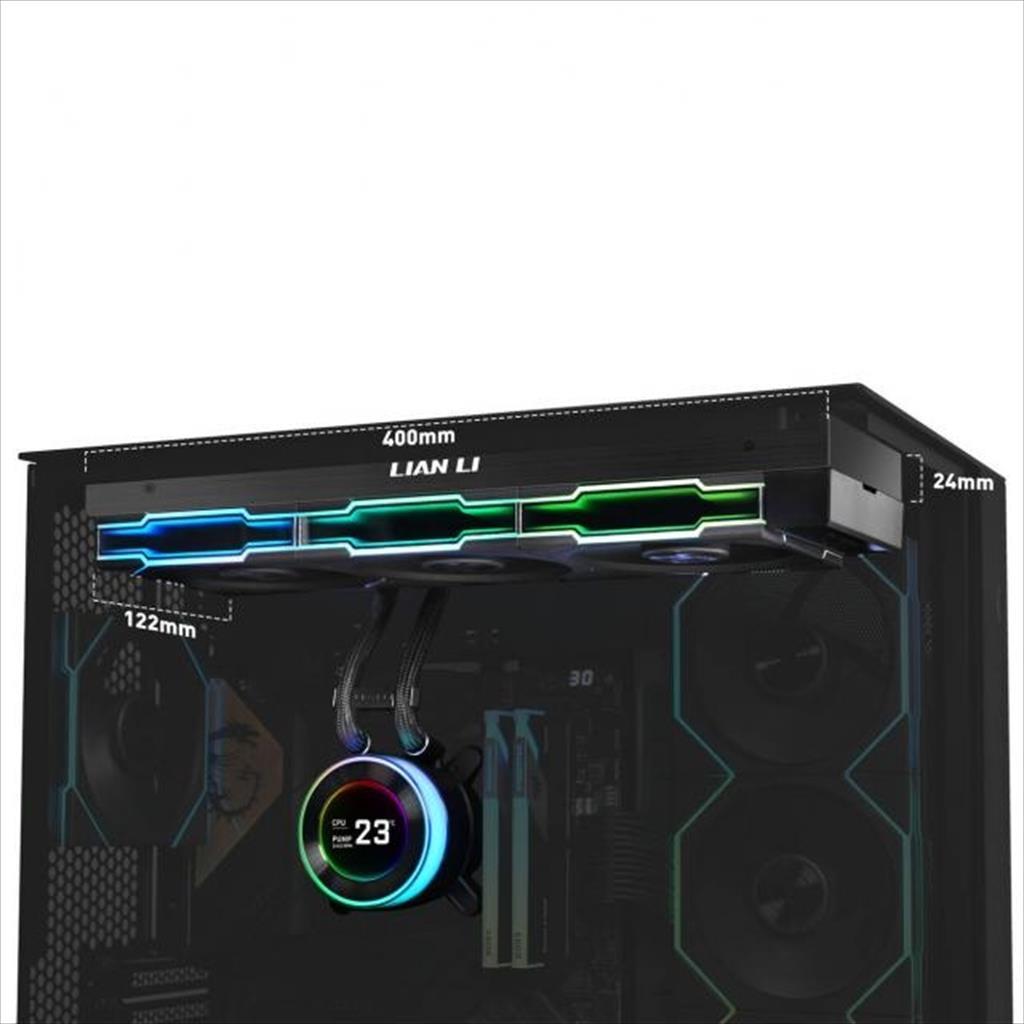 COOLERS CPU AIO LIAN LI HydroShift II LCD-C 360TL ARGB, 3x120mm ARGB fans, LCD Display 2.1" IPS, Black, GHS2LCD36TB