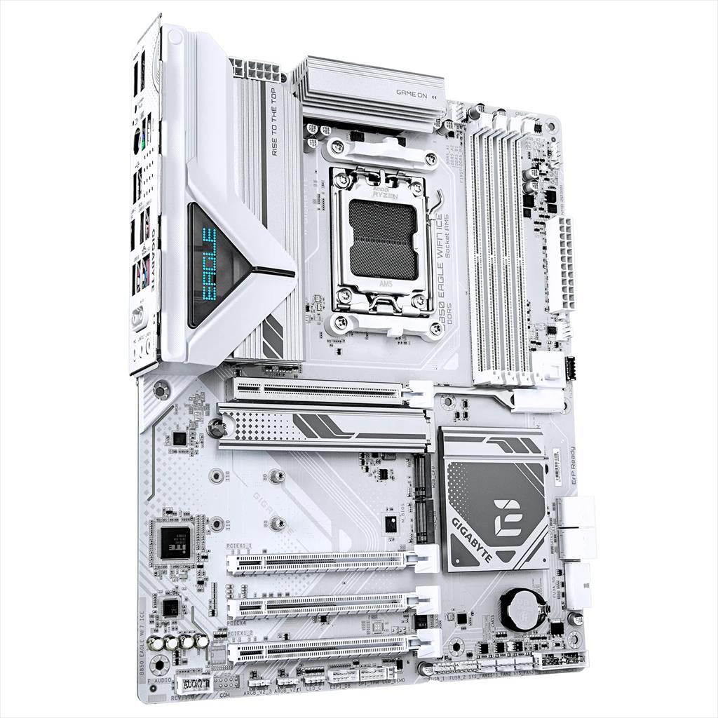 MB AM5 B850 EAGLE WIFI7 ICE GIGABYTE 4xDDR5 8200Mhz (O.C), DP, HDMI, PCI-Ex16 5.0, PCI-Ex8 4.0, PCI-Ex4 4.0, 3xM.2, 4xSATA3, Wi-Fi 7, BT 5.4