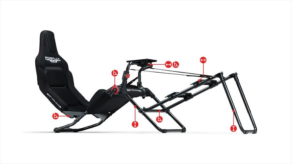 GAMING CHAIR NEXT LEVEL RACING Formula Lite PRO Foldabale Cockpit, 130kg, BLACK, NLR-S038