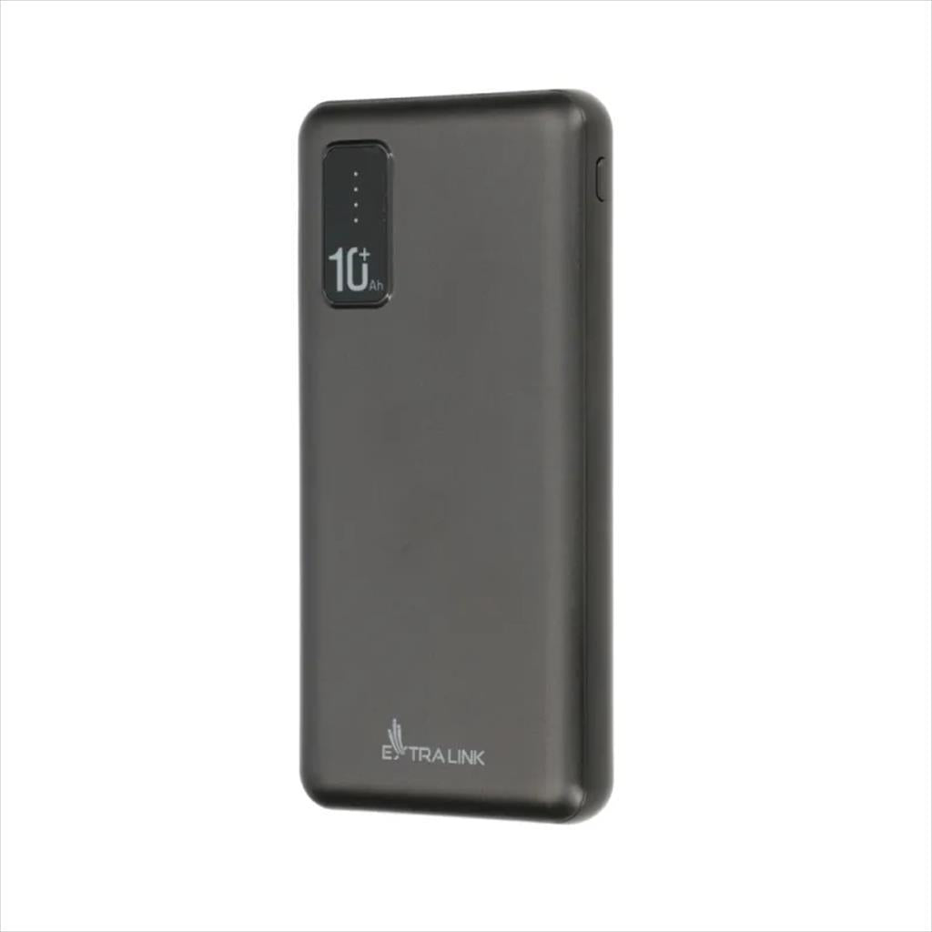 POWER BANK EXTRALINK EPB-098B 10000mAh w/LED indicator, Dual input (Micro-USB, USB-C) /output( 2xUSB-A),Black