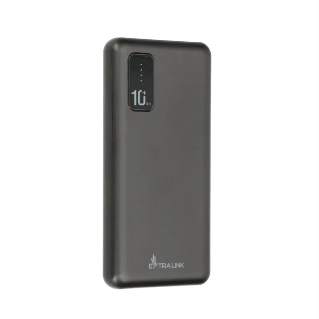POWER BANK EXTRALINK EPB-098B 10000mAh w/LED indicator, Dual input (Micro-USB, USB-C) /output( 2xUSB-A),Black