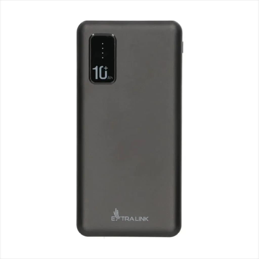 POWER BANK EXTRALINK EPB-098B 10000mAh w/LED indicator, Dual input (Micro-USB, USB-C) /output( 2xUSB-A),Black