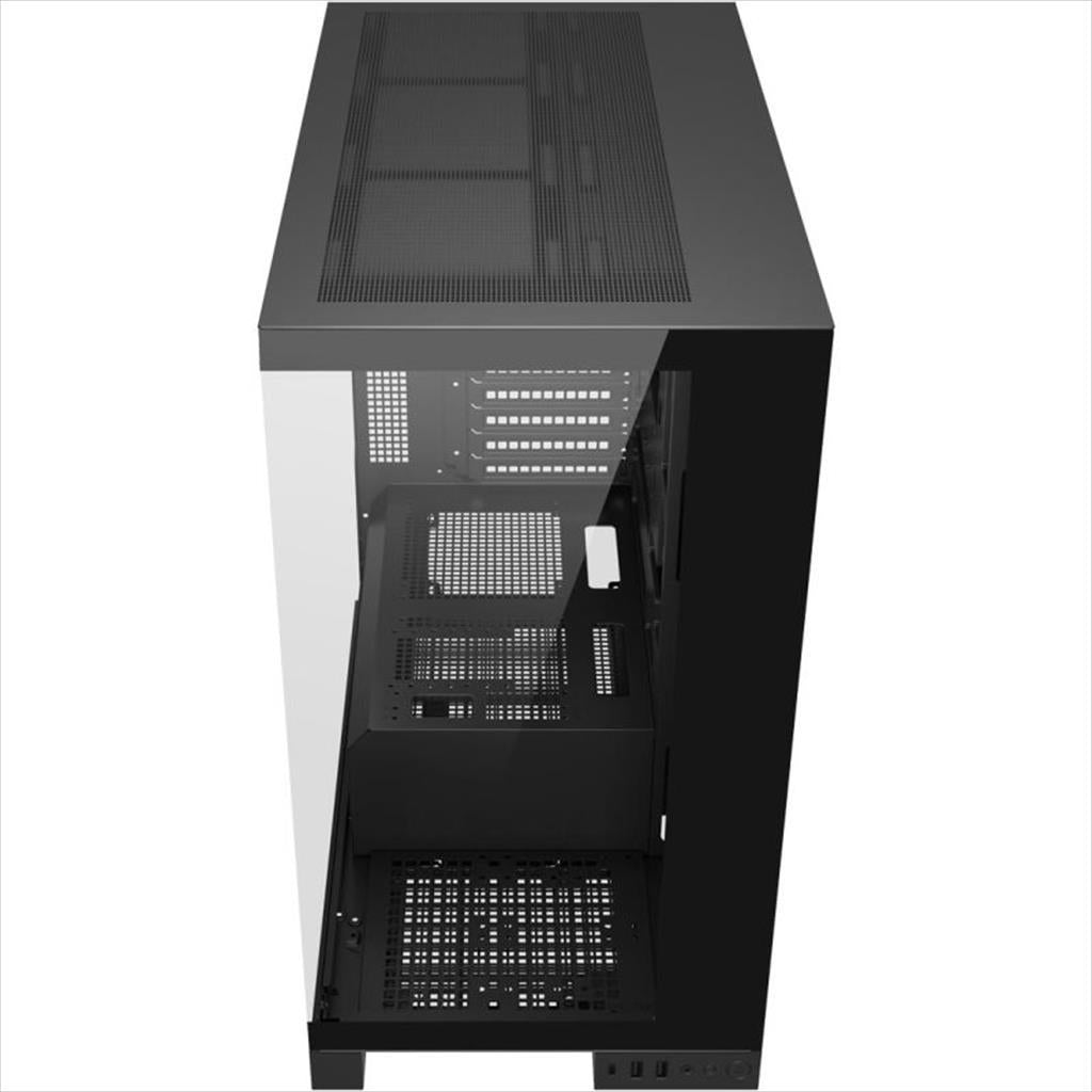 CASE FSP ATX Mid-Tower M540-BA, 4x120mm reverse PWM ARGB, w/Dual-glass panels, Black, POC0000274