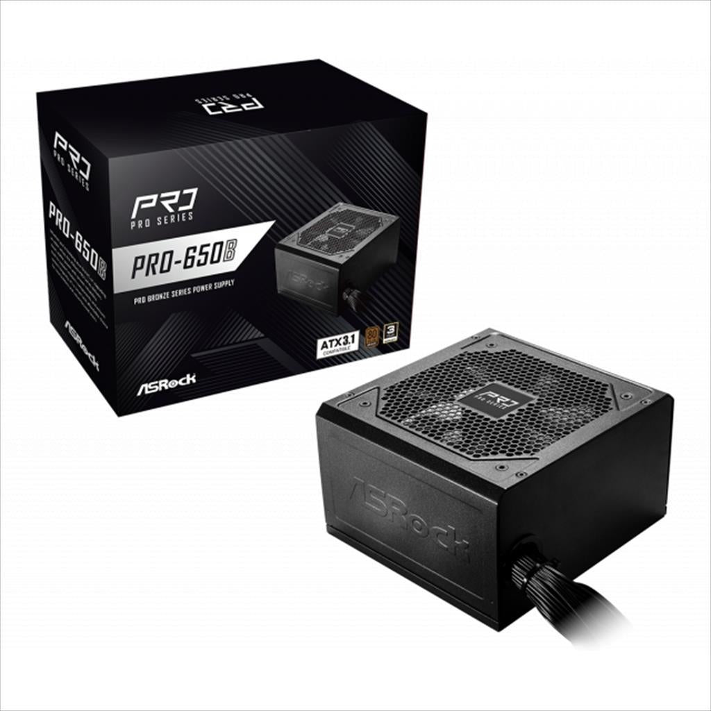 PSU 650W ASROCK PRO-650B 80+ BRONZE ATX 3.1, PRO-650W