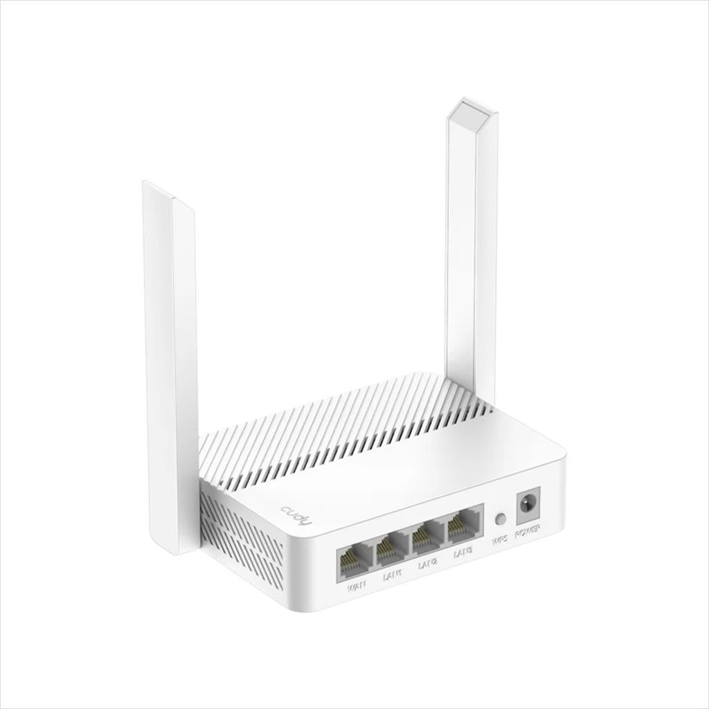 NET ROUTER WIRELESS DUAL BAND Wi-Fi 6 N300 CUDY WR300, 300Mbps, w/4 antennas,  4x LAN 10/100 ports, 2x5dBi antennas fixed