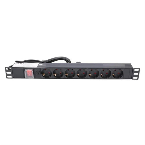 CABLES POWER EXTENSION EXTRALINK FOR RACK 19" 1U,  2m, 7xSHUKO, w/ON/OFF switch, EX.12967