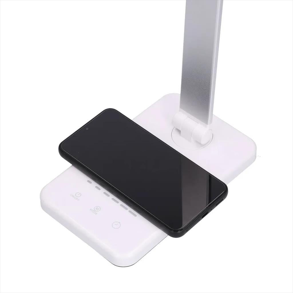 LED LIGHT EXTRALINK SMART LIFE DESK LAMP (5 light profiles) w/wireless charger WHITE