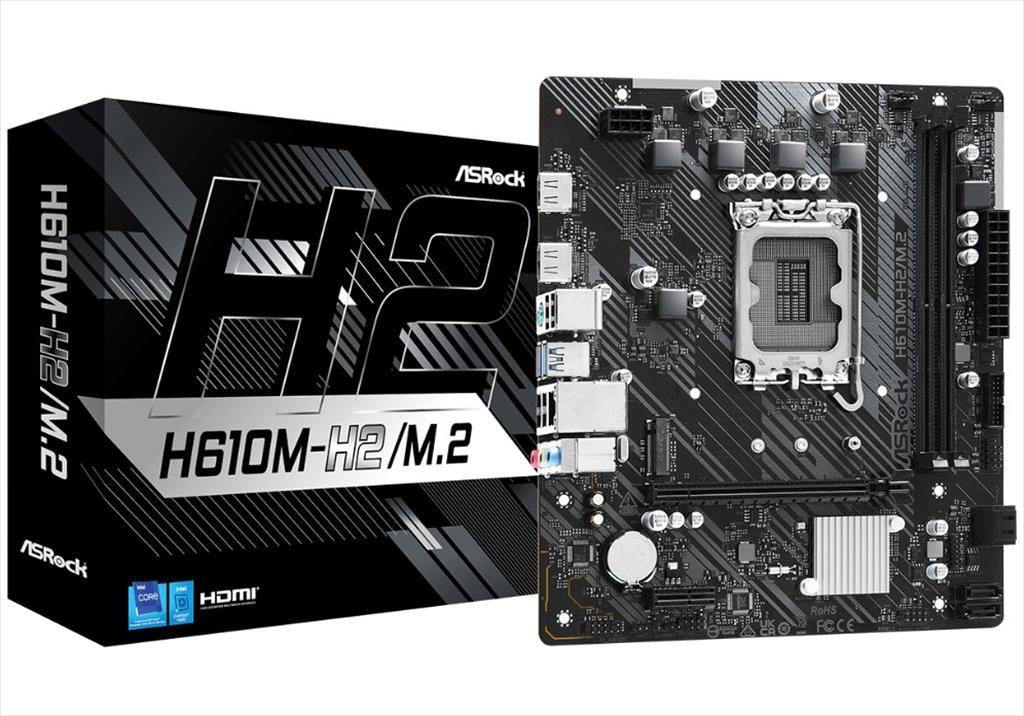 MB 1700 H610M-H2/M.2 ASROCK, 2xDDR4 3200MHz, M.2, 2x HDMI, PCIex16, PCIex1, 4xSATAIII, 2xUSB3.2Gen1, 4xUSB2.0, 90-MXBP70-A0UAYZ