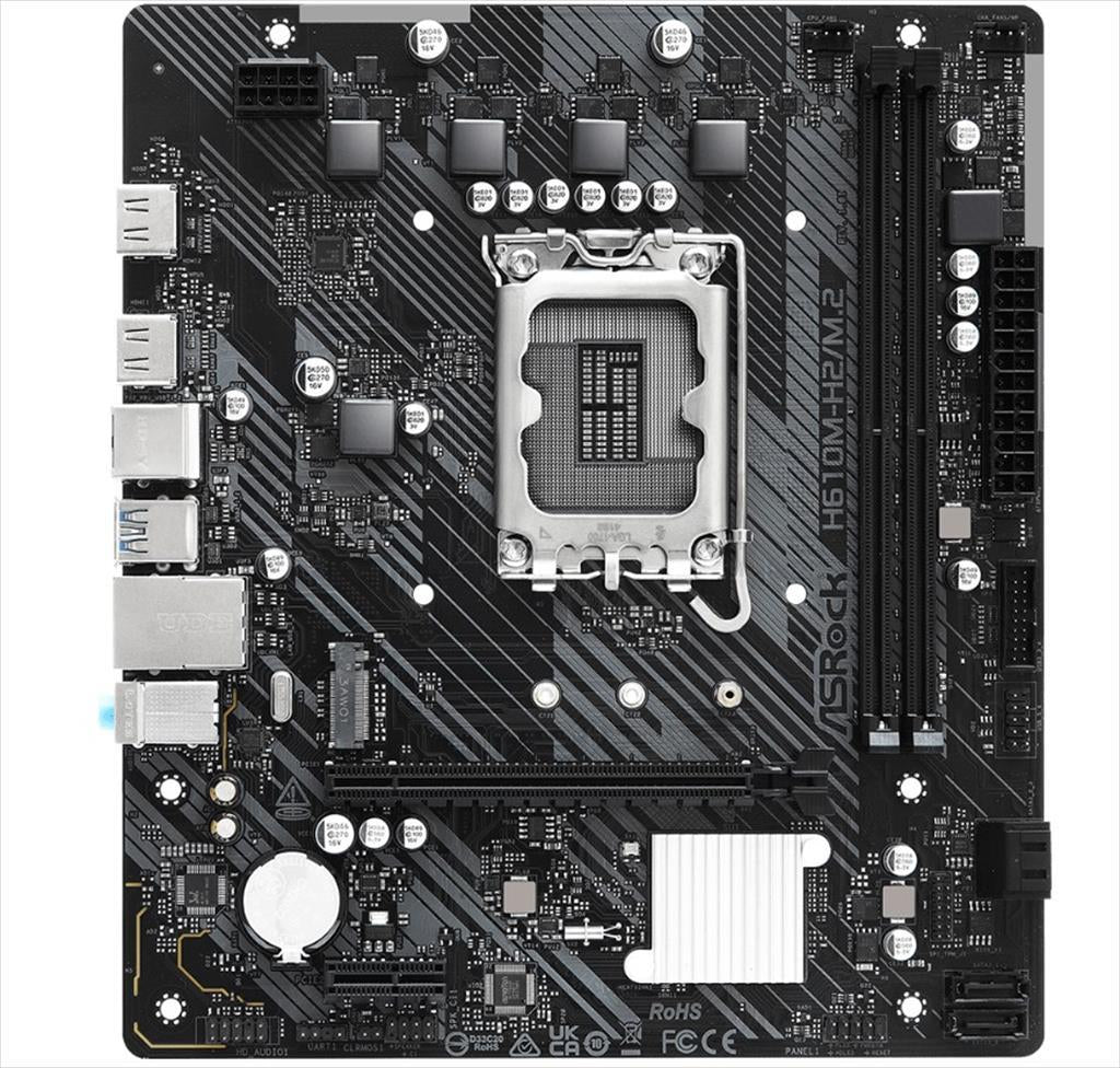 MB 1700 H610M-H2/M.2 ASROCK, 2xDDR4 3200MHz, M.2, 2x HDMI, PCIex16, PCIex1, 4xSATAIII, 2xUSB3.2Gen1, 4xUSB2.0, 90-MXBP70-A0UAYZ