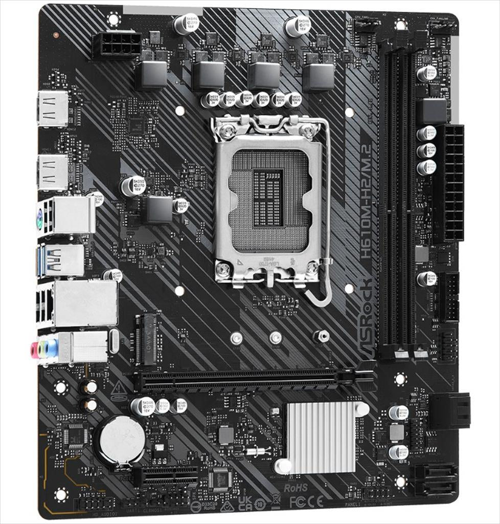 MB 1700 H610M-H2/M.2 ASROCK, 2xDDR4 3200MHz, M.2, 2x HDMI, PCIex16, PCIex1, 4xSATAIII, 2xUSB3.2Gen1, 4xUSB2.0, 90-MXBP70-A0UAYZ