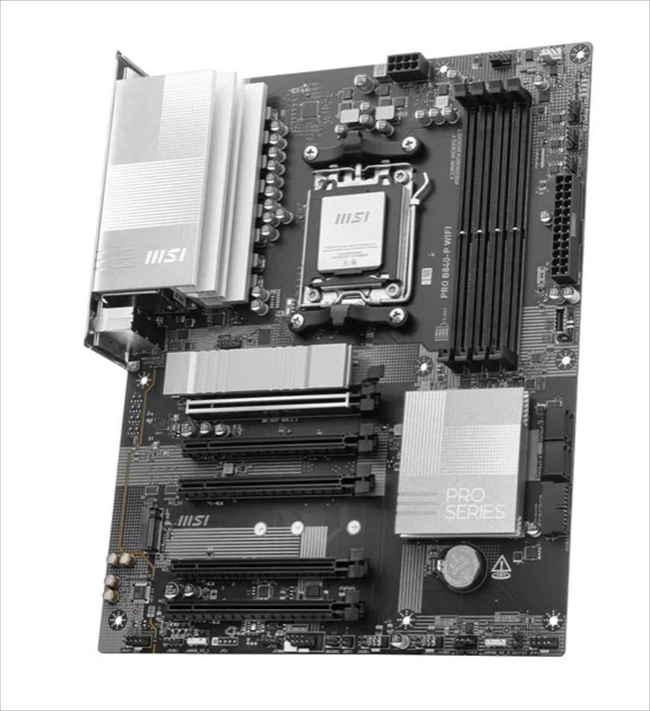 MB AM5 B840-P WIFI PRO WIFI7 MSI 4xDDR5 8000Mhz (O.C), HDMI, 1x PCI-Ex16 4.0,1x PCI-Ex4 3.0, x 3xPCI-Ex1 3.0, 2xM.2,4xSATA3, 2.5G LAN, Wi-Fi 7,BT 5.4, 7E57-001R