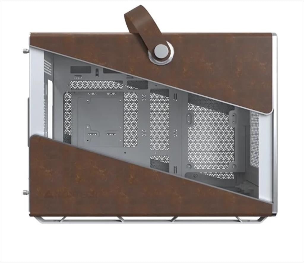 CASE MONTECH mATX HERITAGE w/ Tempered glass & Eco leather Finish, White