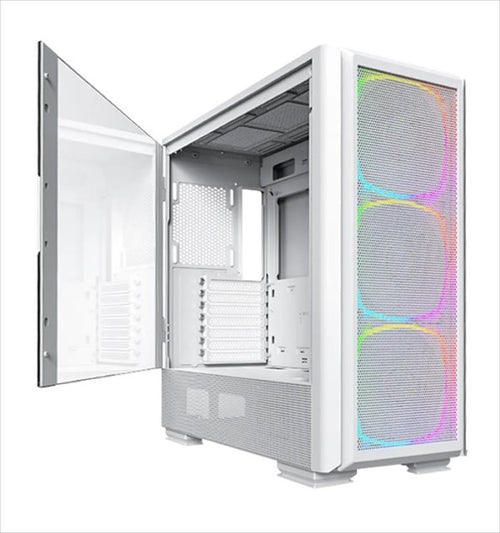 CASE MONTECH ATX SKY TWO GX ARGB w/Tempered glass, 3x140mm ARGB AX140 PWM fans, White, SKYTWOGXW