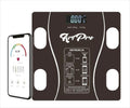 CE SMART MI SCALE EXTRALINK, LED Display, Bluetooth, Black