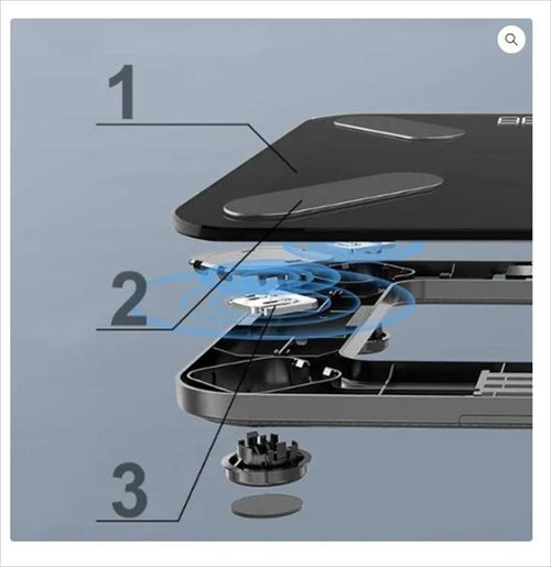 CE SMART MI SCALE EXTRALINK, LED Display, Bluetooth, Black