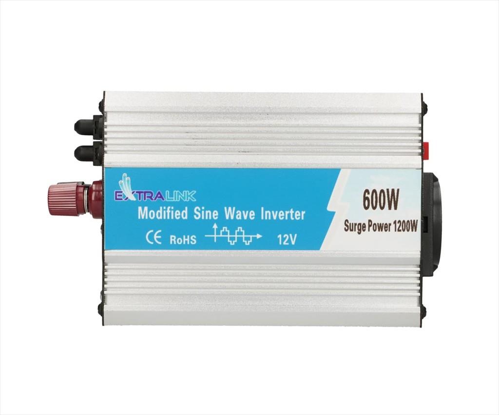 CAR POWER VOLTAGE CONVERTER EXTRALINK OPIM-600W 12V>230V, 600W, w/USB