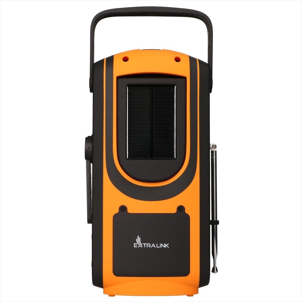 RADIO EXTRALINK SOLAR w/hand crank/dynamo, powerbank & SOS flashlight