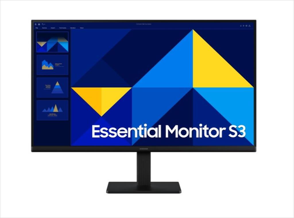 MONITOR 27" SAMSUNG ESSENTIAL S3 S27D304GAU, 100Hz, FULLHD (1920x1080), IPS, HDMI, VGA, Black