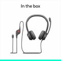 HEADPHONES LOGITECH H390 USB TYPE-C Black w/Microphone 981-001576