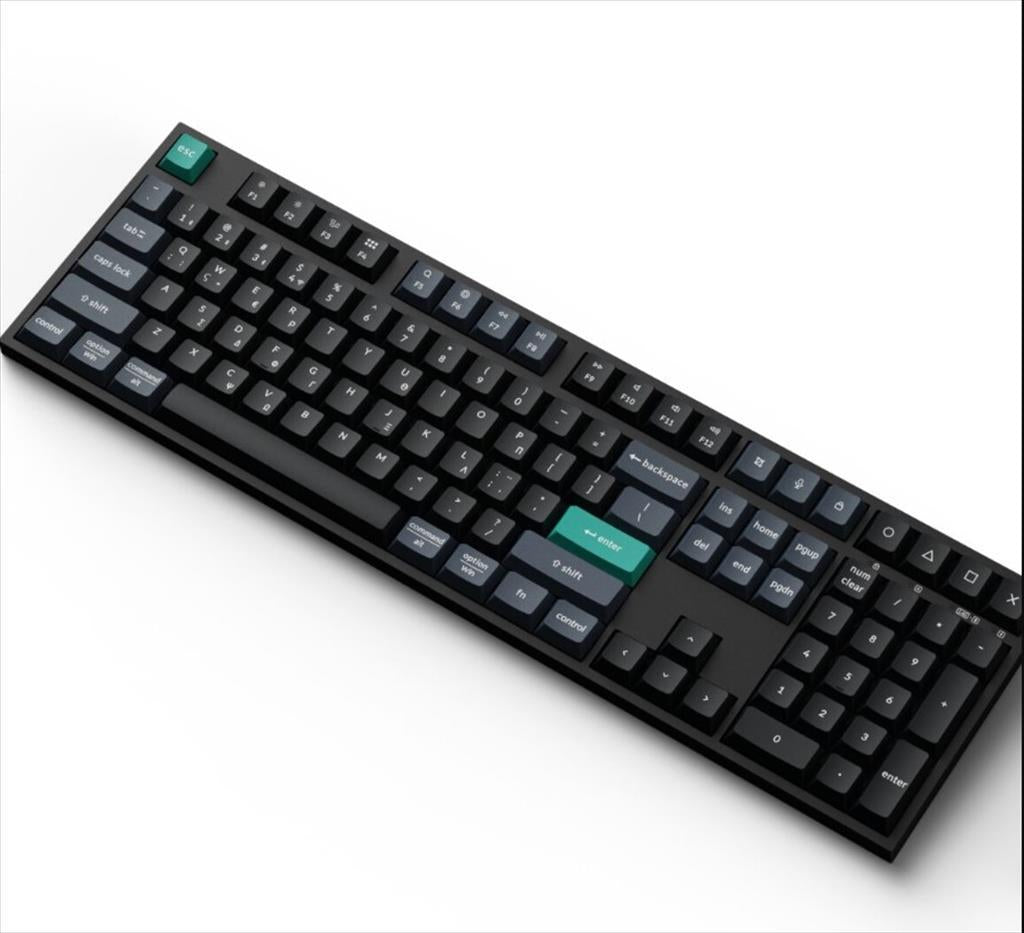 KEYBOARD WIRELESS KEYCHRON B36 SCISSOR MECHANISM FULL SIZE Multi-Device (Wired, 2.4Ghz,Bluetooth), Deel Black, B36-K9